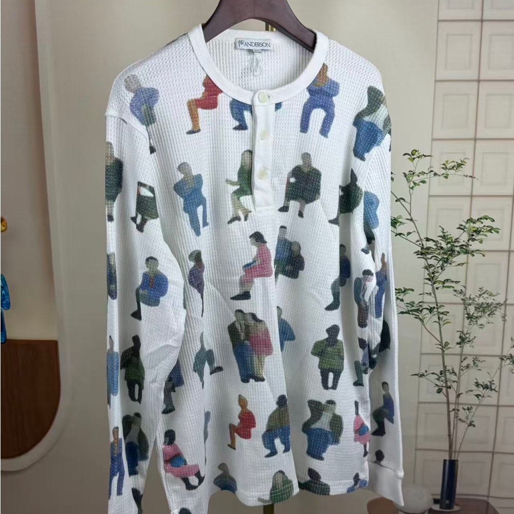 JW Anderson Men's White Graphic Shirts